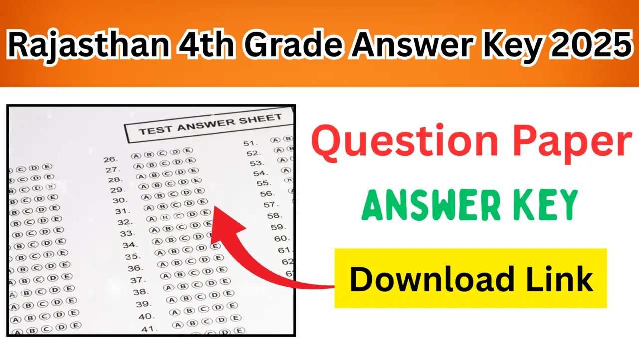 📝 RSSB Rajasthan 4th Grade Answer Key 2025 - Download Now