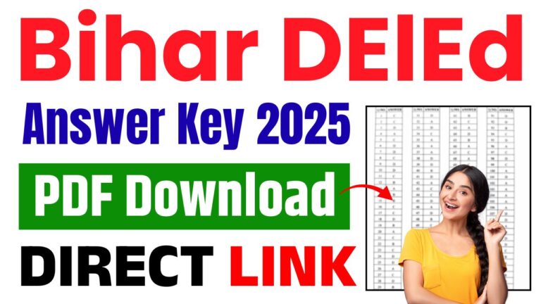 Bihar Deled Answer Key Link Out 2025