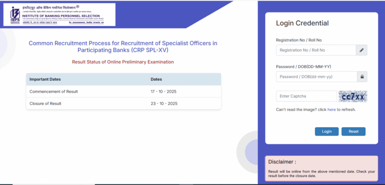 IBPS SO Admit Card 2025 Out Prelims Admit Card Download Now