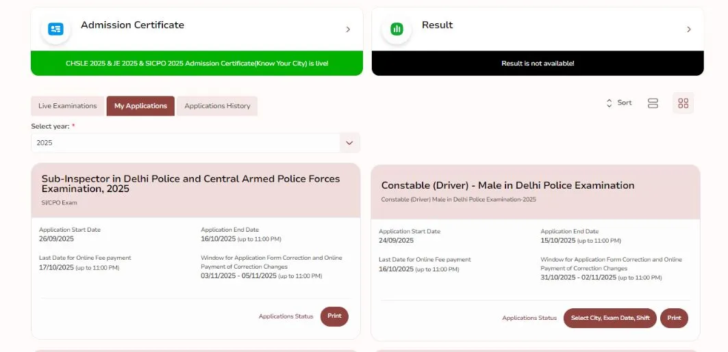 ⭐ SSC Delhi Police Self Slot Selection 2025 – Best Booking Link