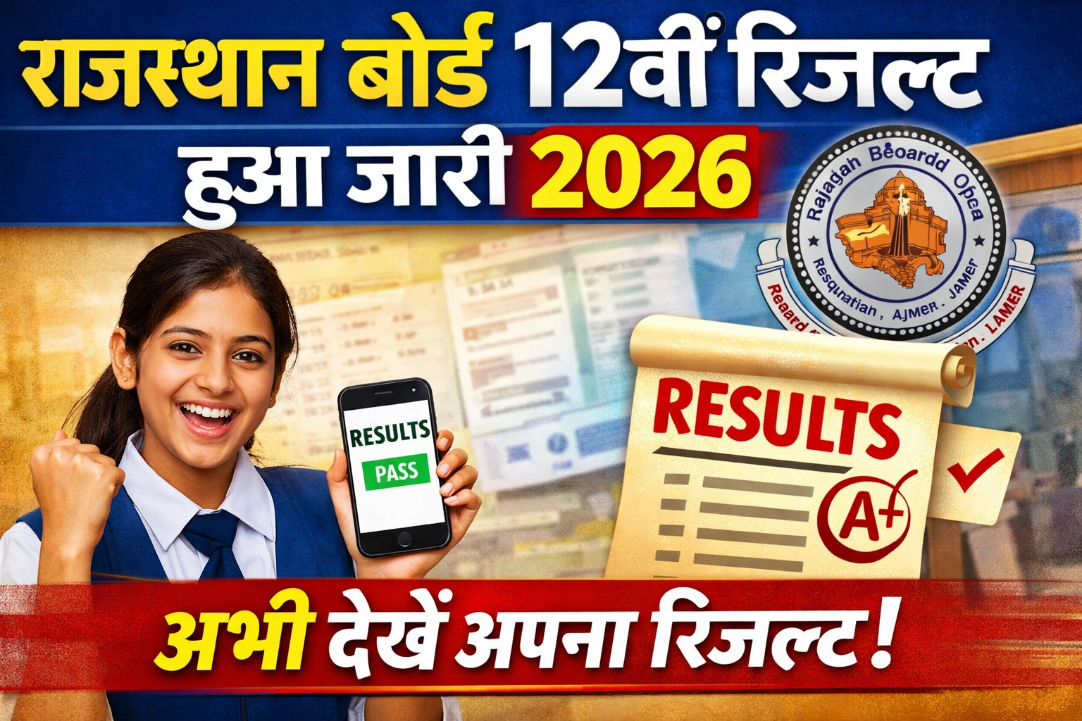 RBSE 12th Result 2026: Rajasthan Board 12th Result 2026