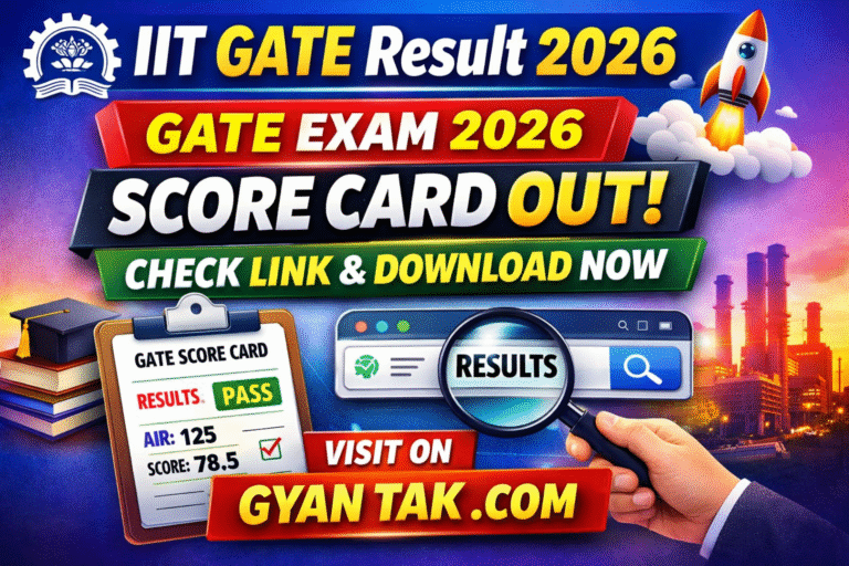 🎓 IIT GATE Result 2026 – Score Card & Qualifying Marks Check Now