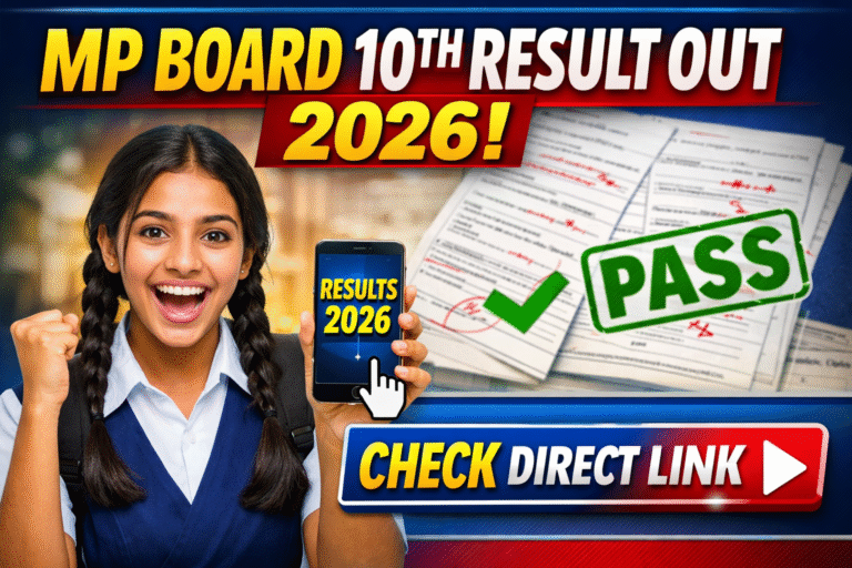 MP Board 10th Result 2026, Check MPBSE Matric Marksheet at mpresults.nic.in