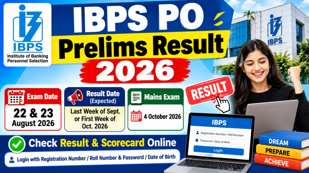 IBPS PO Prelims Result 2026